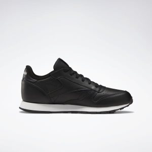 Reebok Classic Leather Turnschuhe Kinder - Schwarz/Weiß/HellGrün Gelb - DE 249-DAN